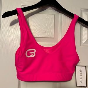 Cyclebar Goldsheep sports bra in Neon pink